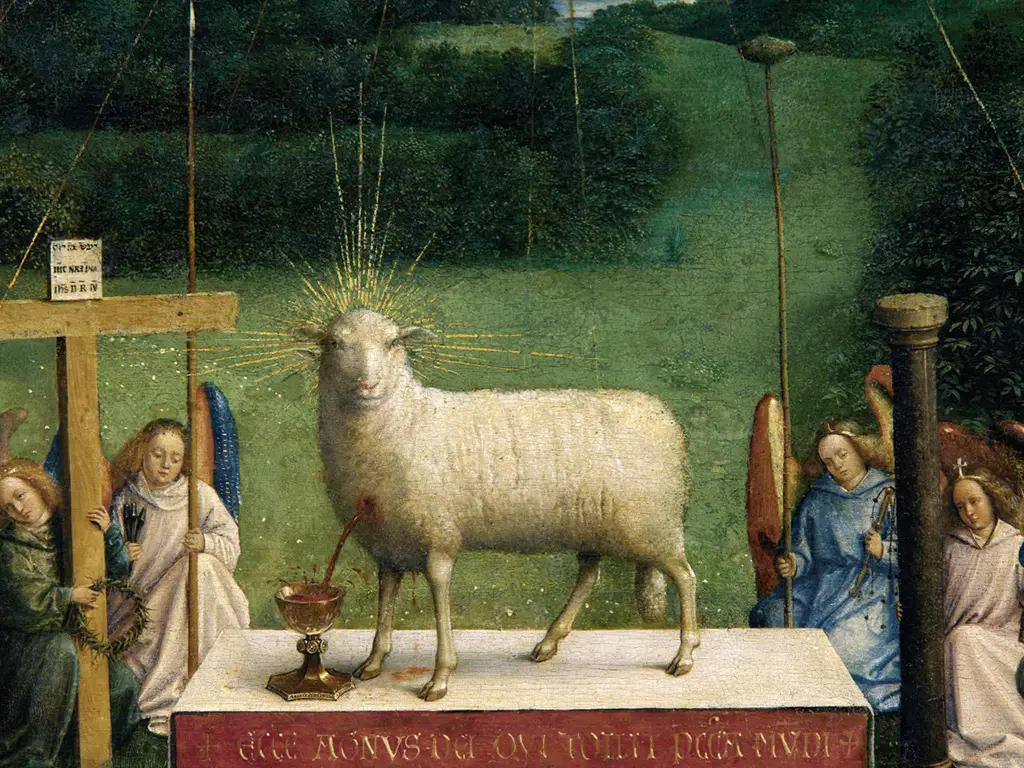 Adoration of the Mystic Lamb in Detail Jan van Eyck